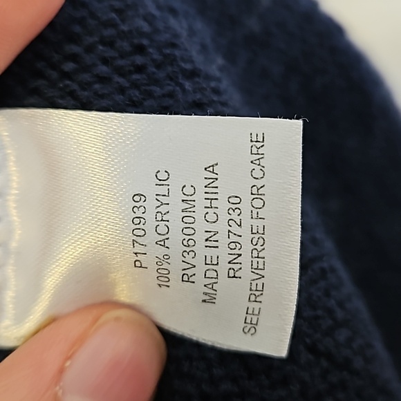 Navy Blue Bah Humpug Christmas Sweater Size S - Picture 8 of 9